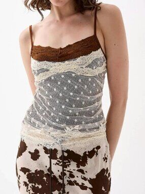 NWT Layered lace cami